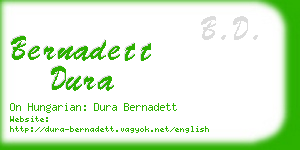 bernadett dura business card